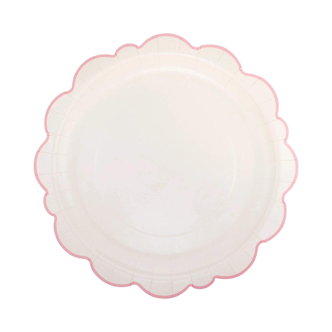 Pembroke Pink Edge Scallop 12" Paper Plate