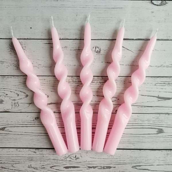 Set of 2 Spiral Taper Candles
