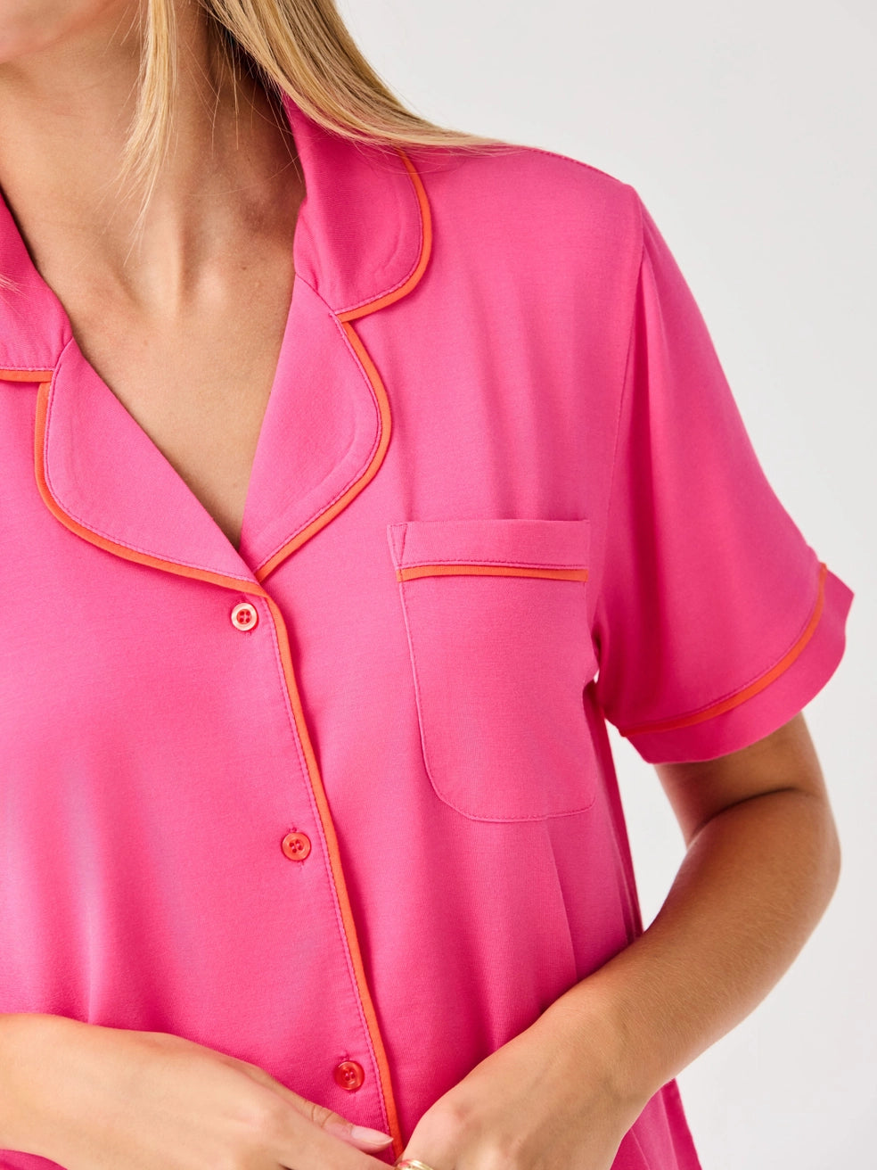 Charlotte Pink Pajama Shorts Set