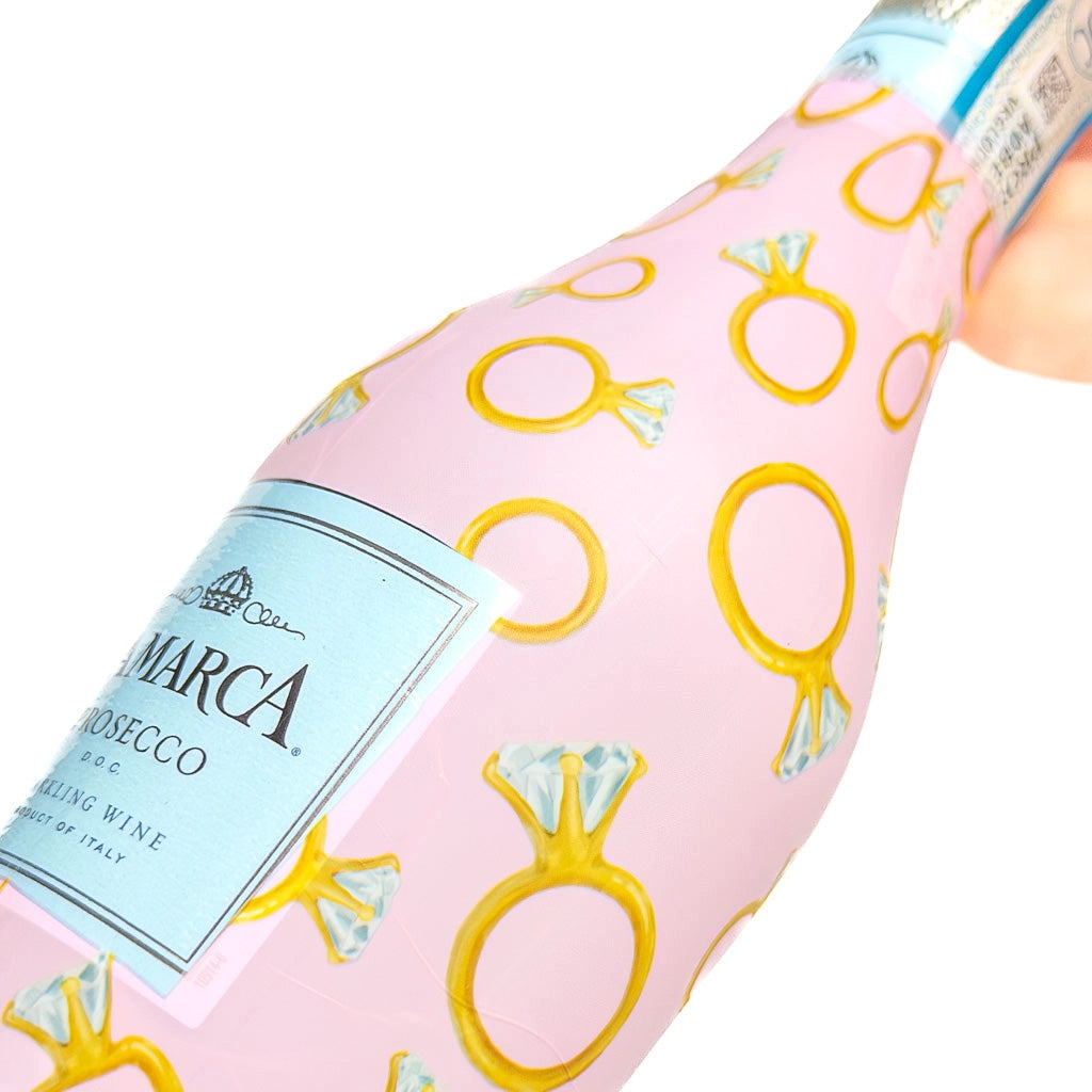 Beau Bottles Mini Prosecco Wrap Set – Pink Engagement Ring