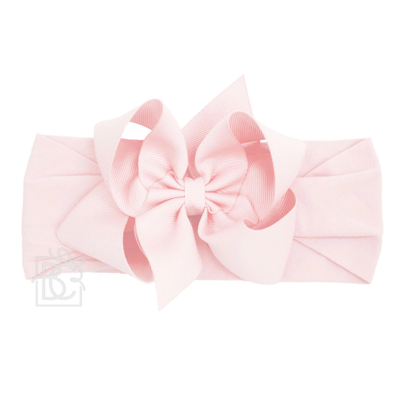 Wide Pantyhose Headband with Classic Grosgrain Bow