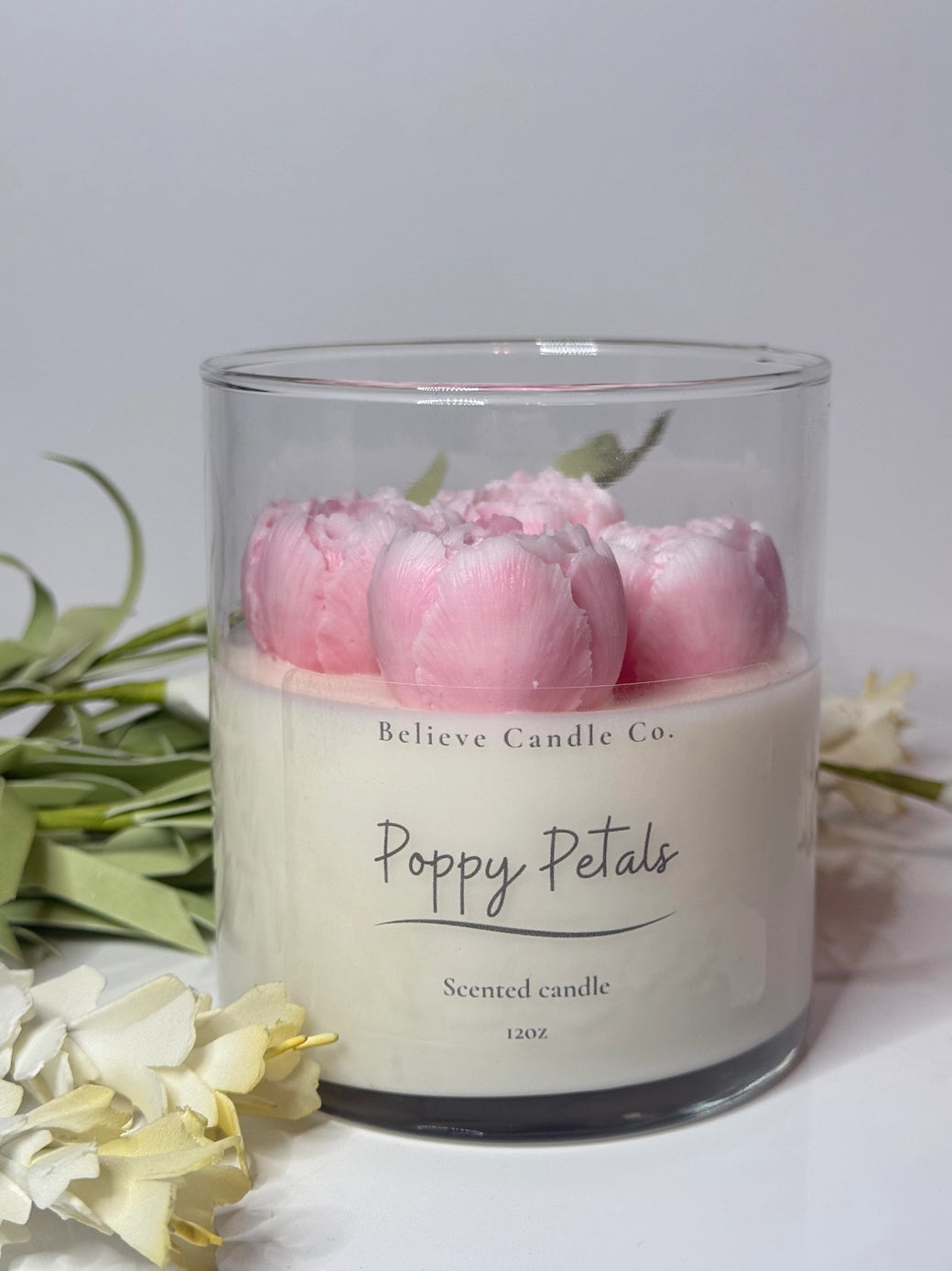 Believe Candle Co. Poppy Petals Candle Jar