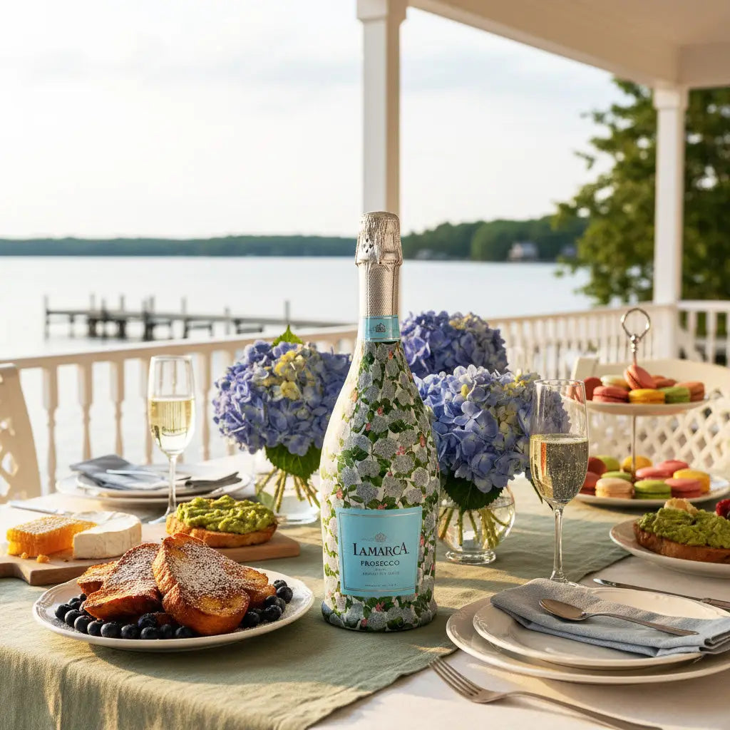 Beau Bottles X Sheridan French Collection Prosecco Wrap – Classic Hydrangea