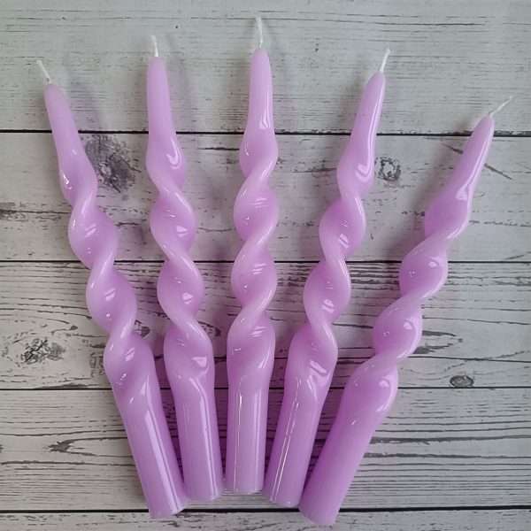Set of 2 Spiral Taper Candles