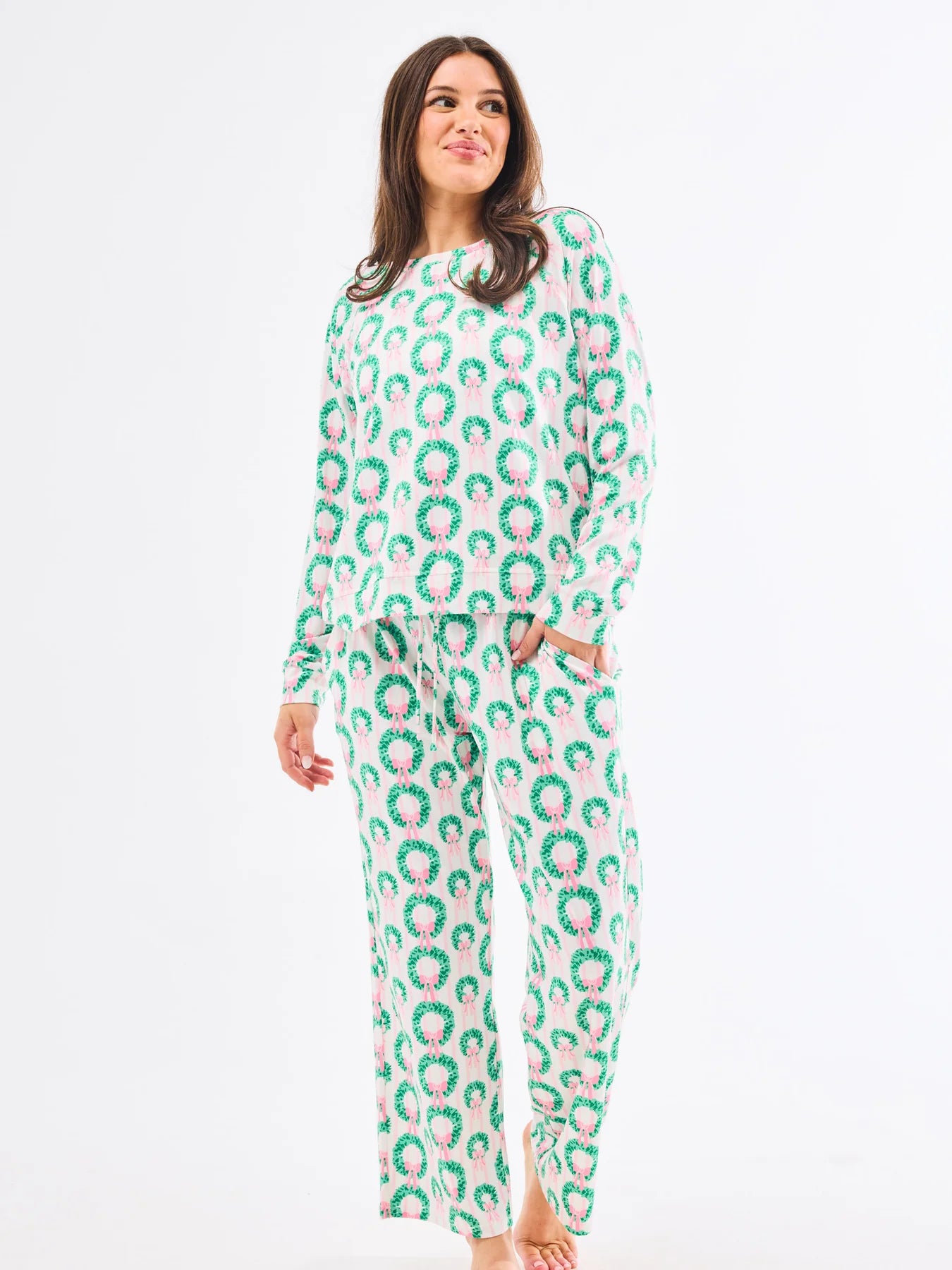 Women's Annie Pants Set – Rosy Wreaths