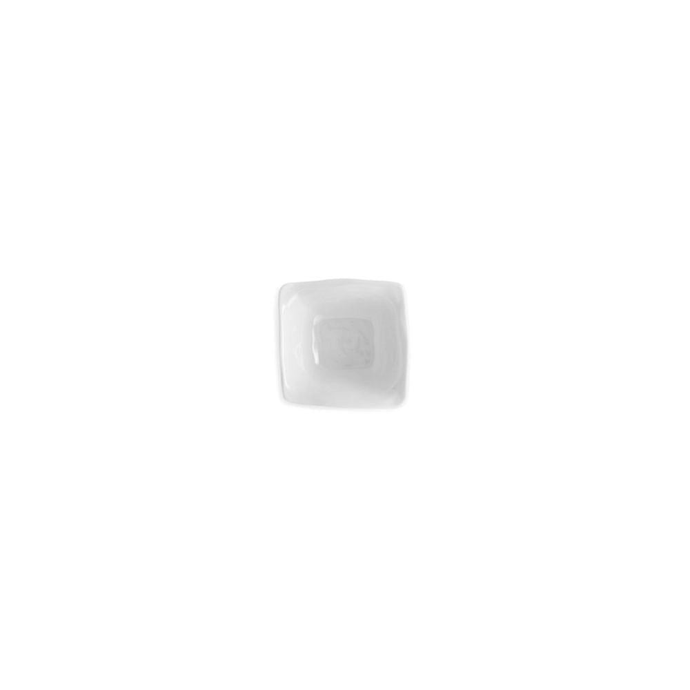 Ruffle White Melamine Square Mini Dip Bowl
