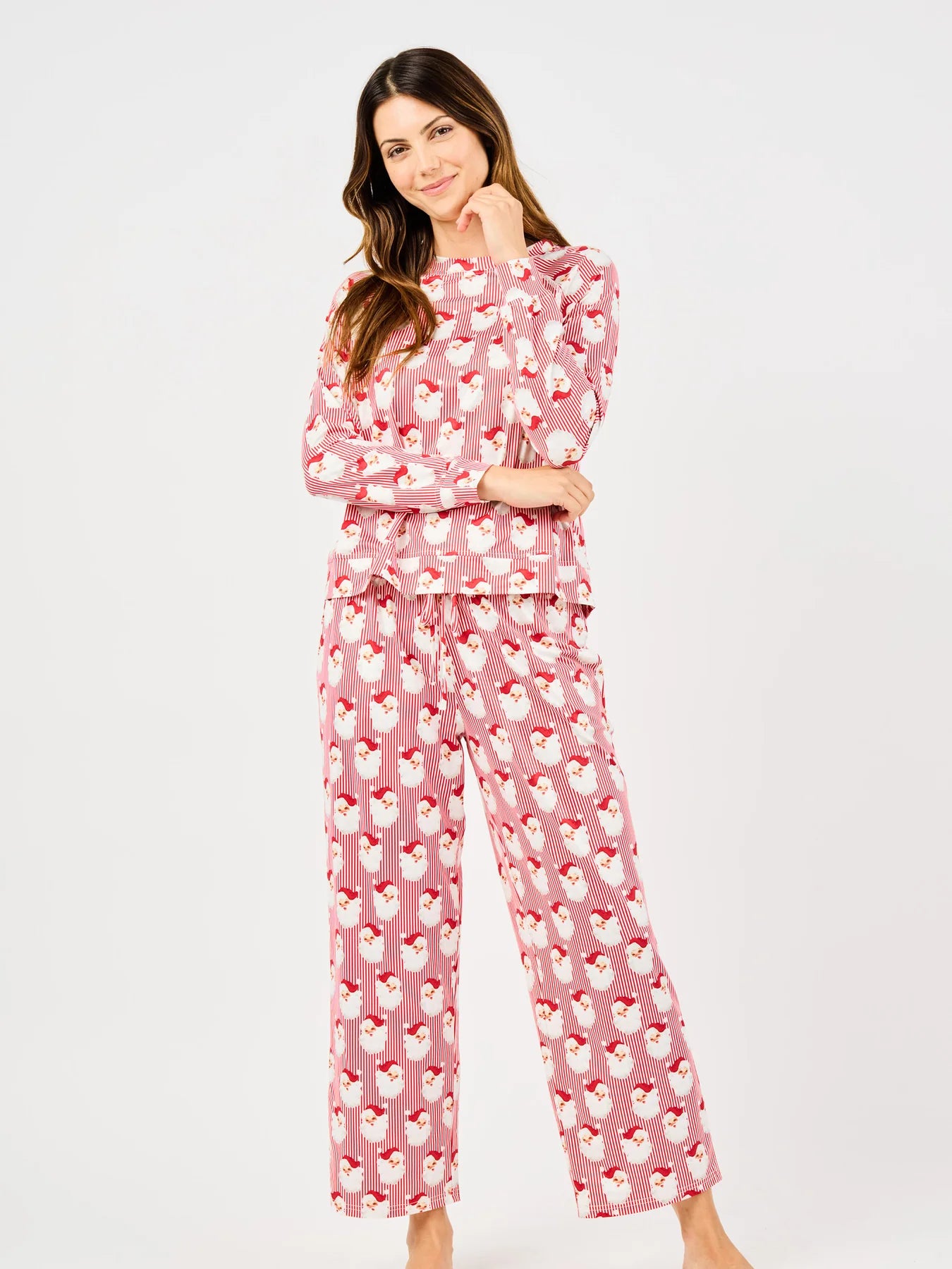 Women's Annie Pants Set – Santa Baby Red