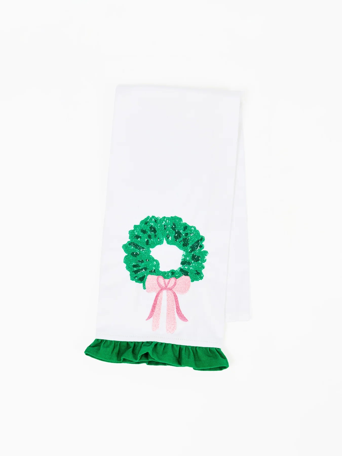 Sequin Wreath Tea Towel