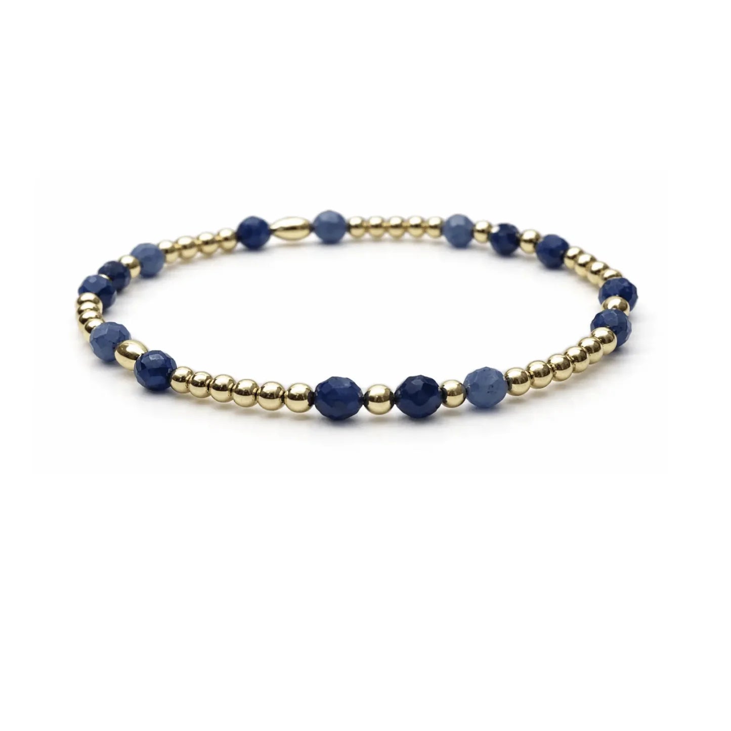 Signature Sodalite & 14K Gold Filled Waterproof Beaded Bracelet