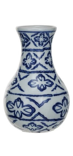 Hand Stamped Stoneware Bud Vase