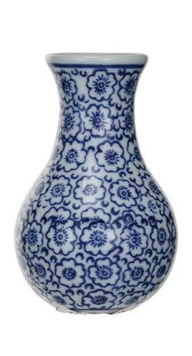 Hand Stamped Stoneware Bud Vase