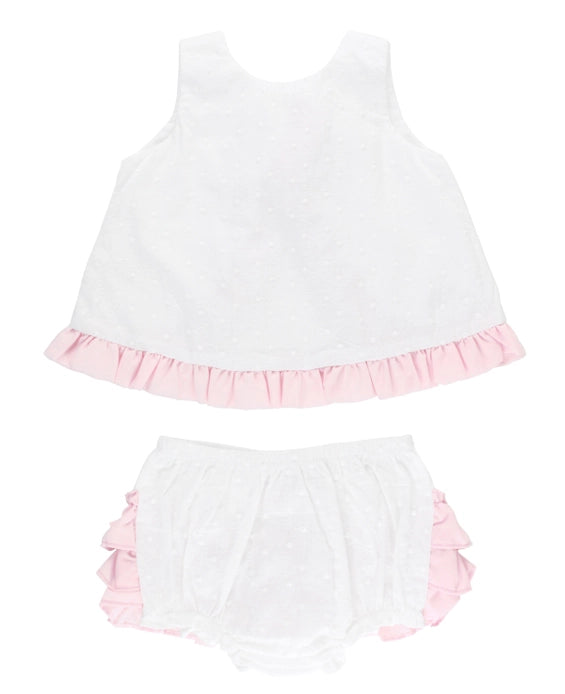 Swiss Dot Swing Top and Bloomer Set