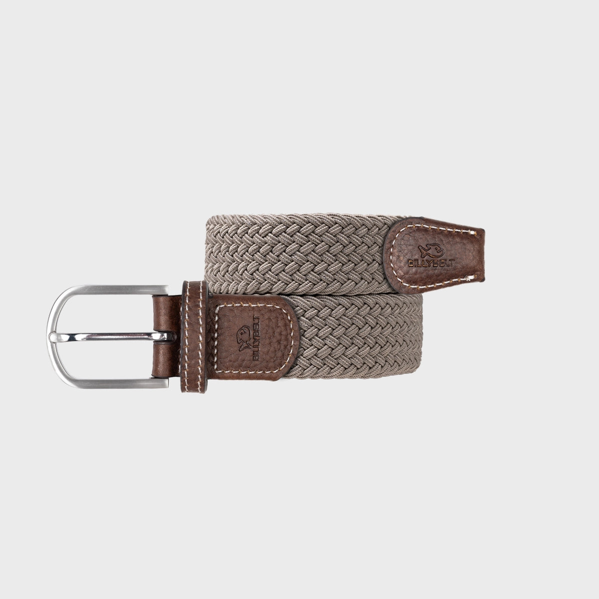 Taupe Beige Elastic Woven Belt