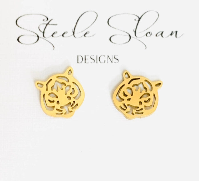 Tiger Stud Earrings