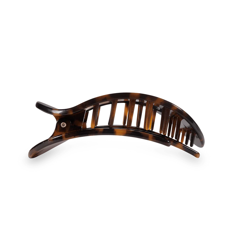 Teleties Tortoise Flat Round Hair Clip