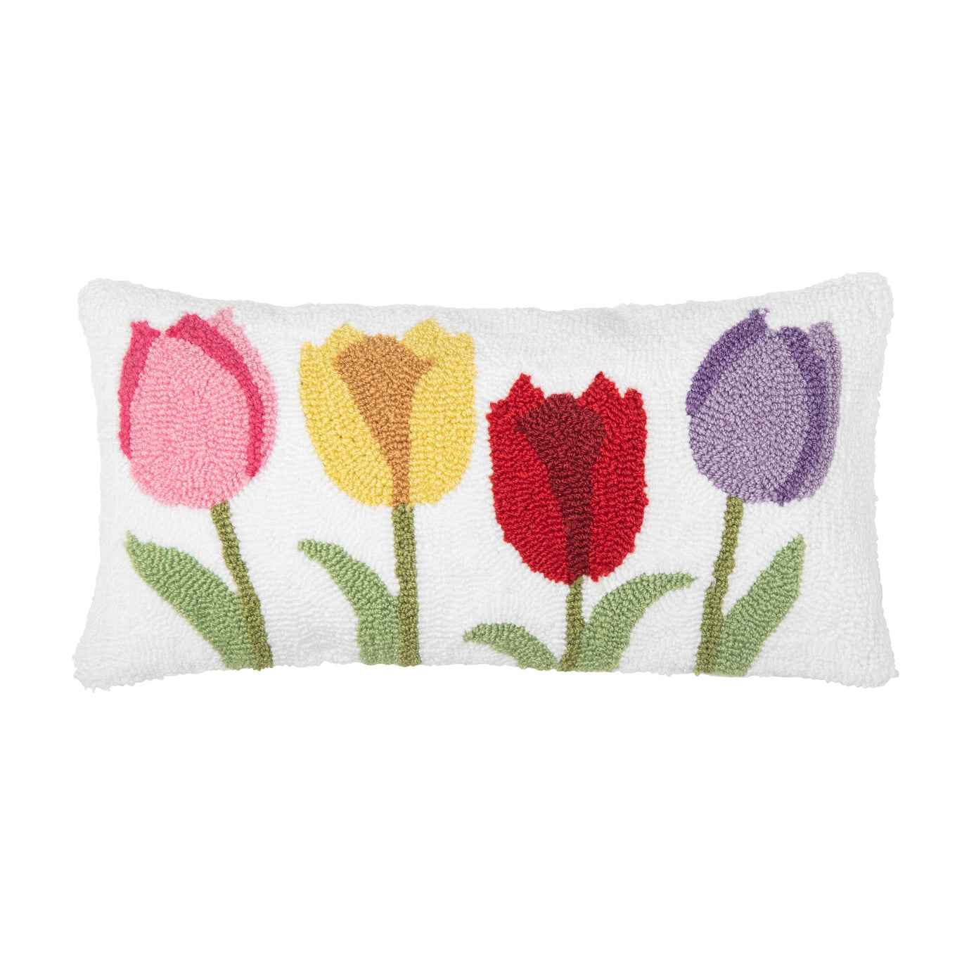 Tulip Flower Garden Throw Pillow