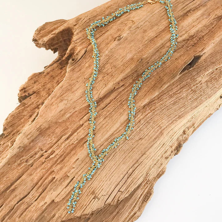 Small Cluster Rosary Drop Necklace