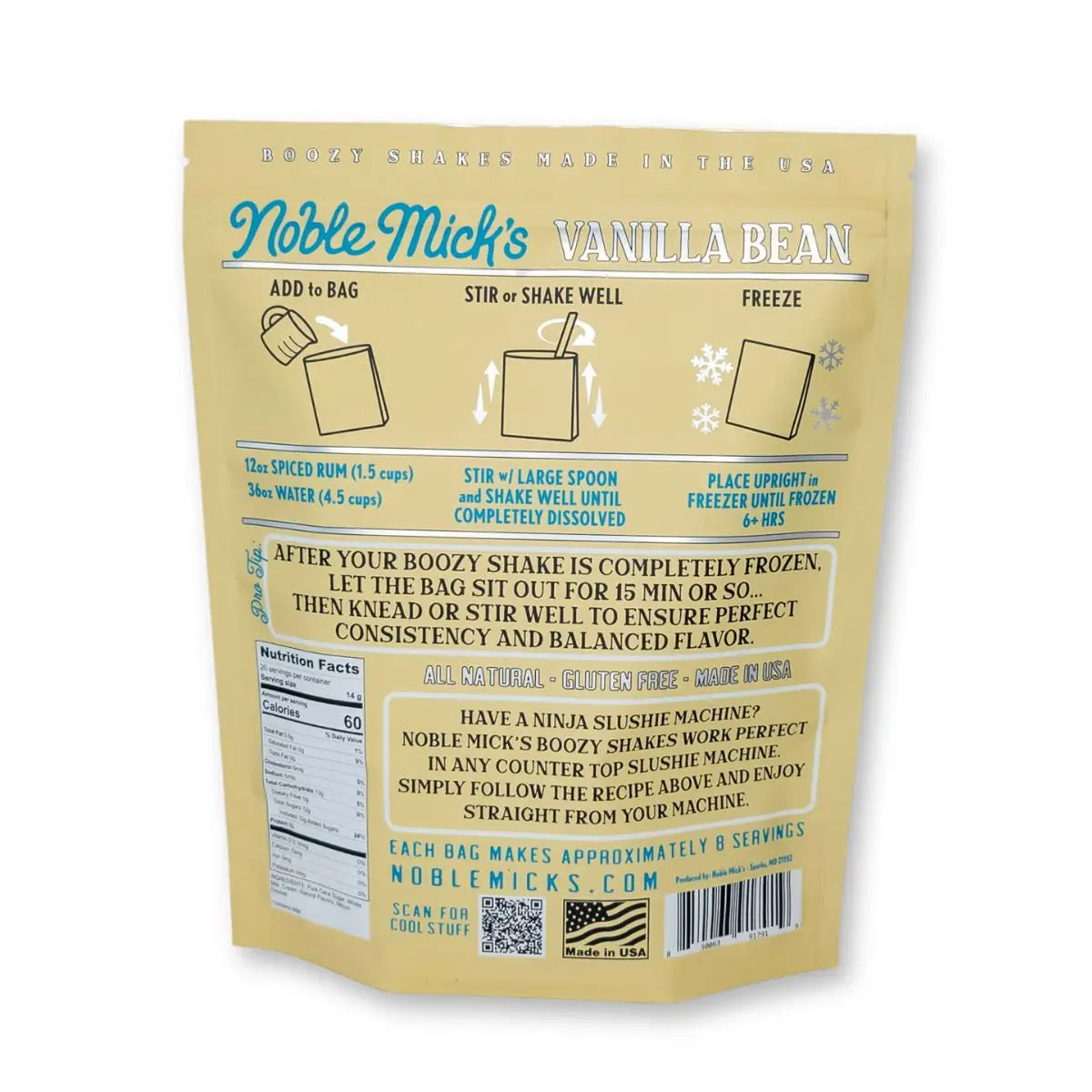 Noble Mick’s Vanilla Bean Boozy Shakes Mix
