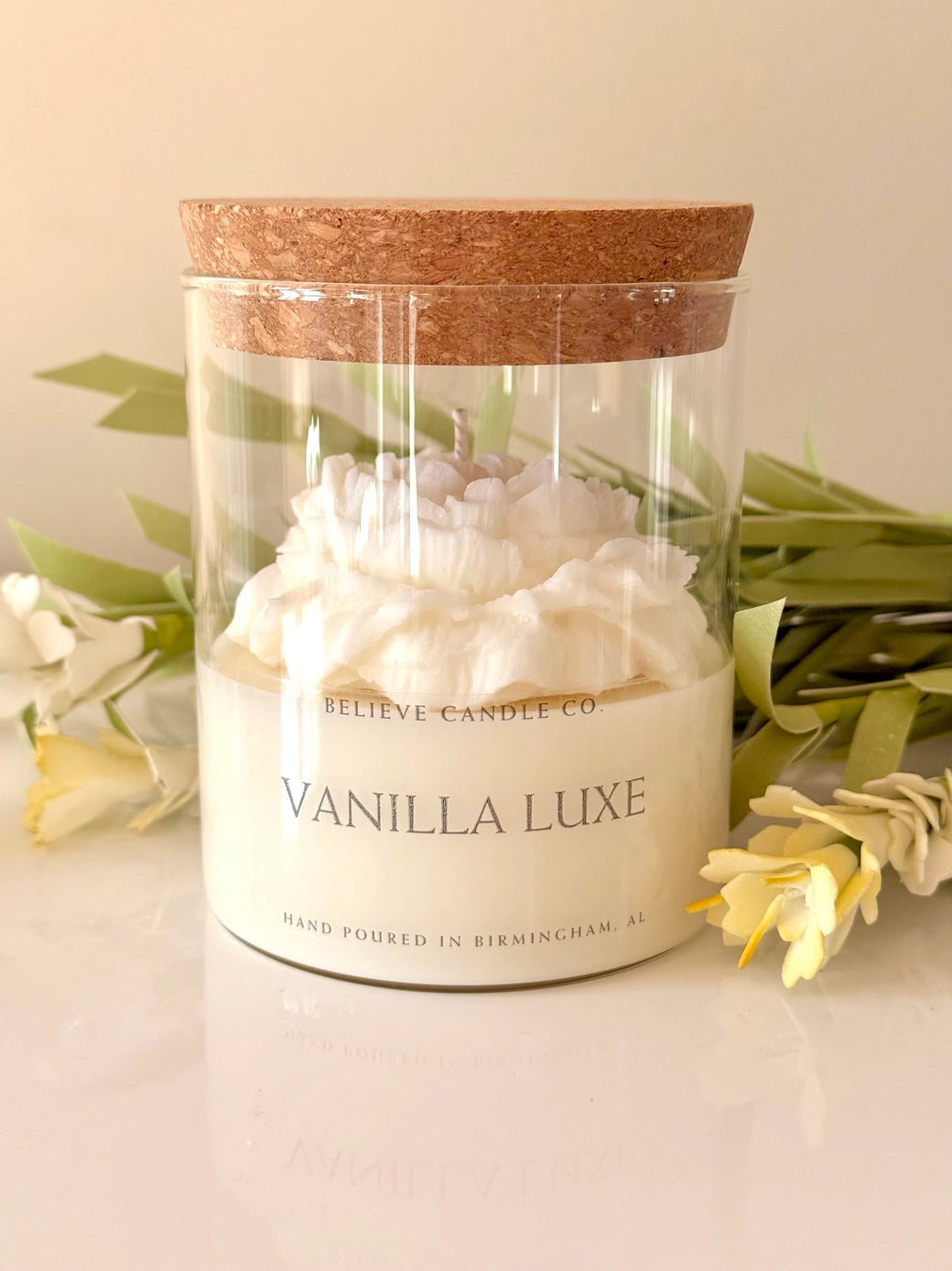 Believe Candle Co. Vanilla Luxe Floral Candle