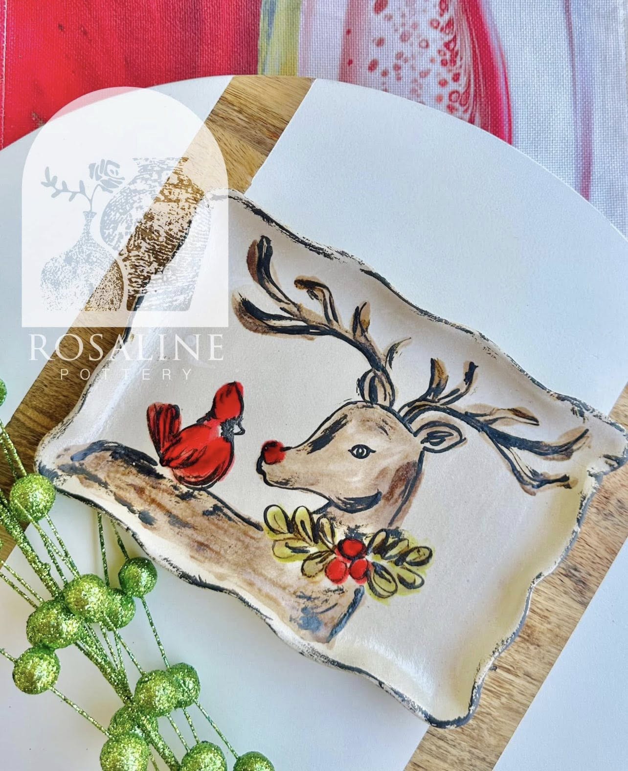 Rosaline Pottery Winter Friends Plate