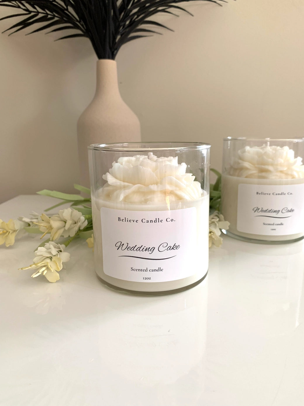 Believe Candle Co. Wedding Cake Candle Jar