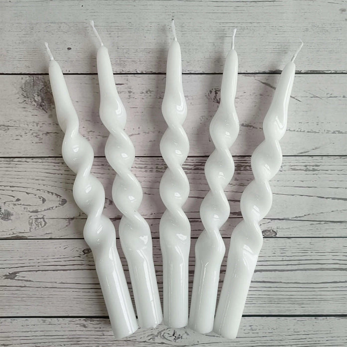 Set of 2 Spiral Taper Candles