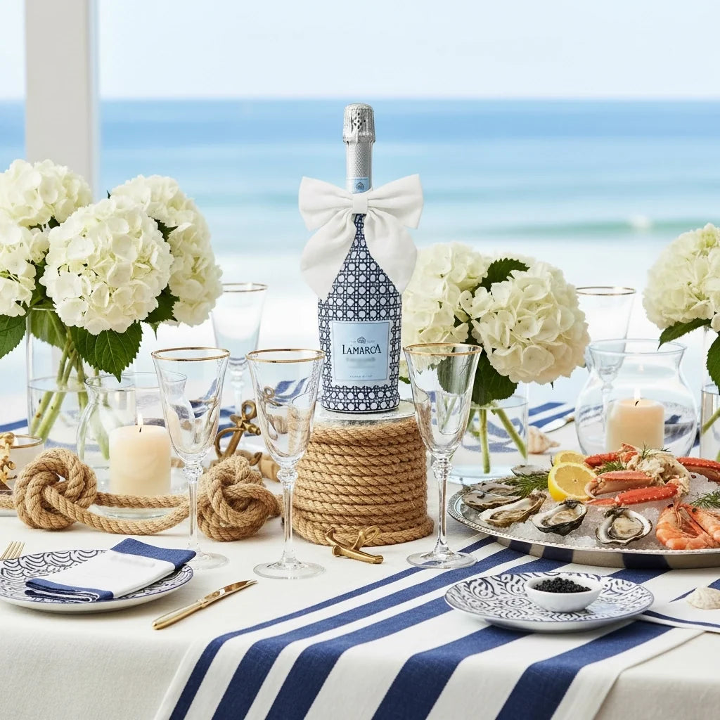 Beau Bottles White Linen Bottle Bow