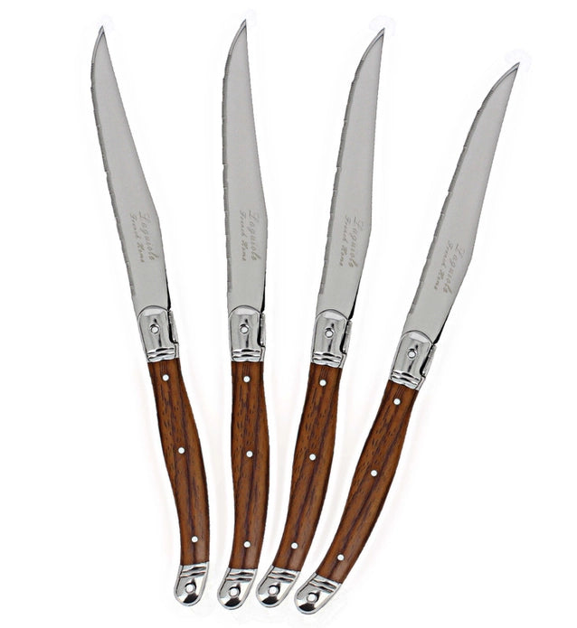 French Home Laguiole Wood Grain Steak Knife Set