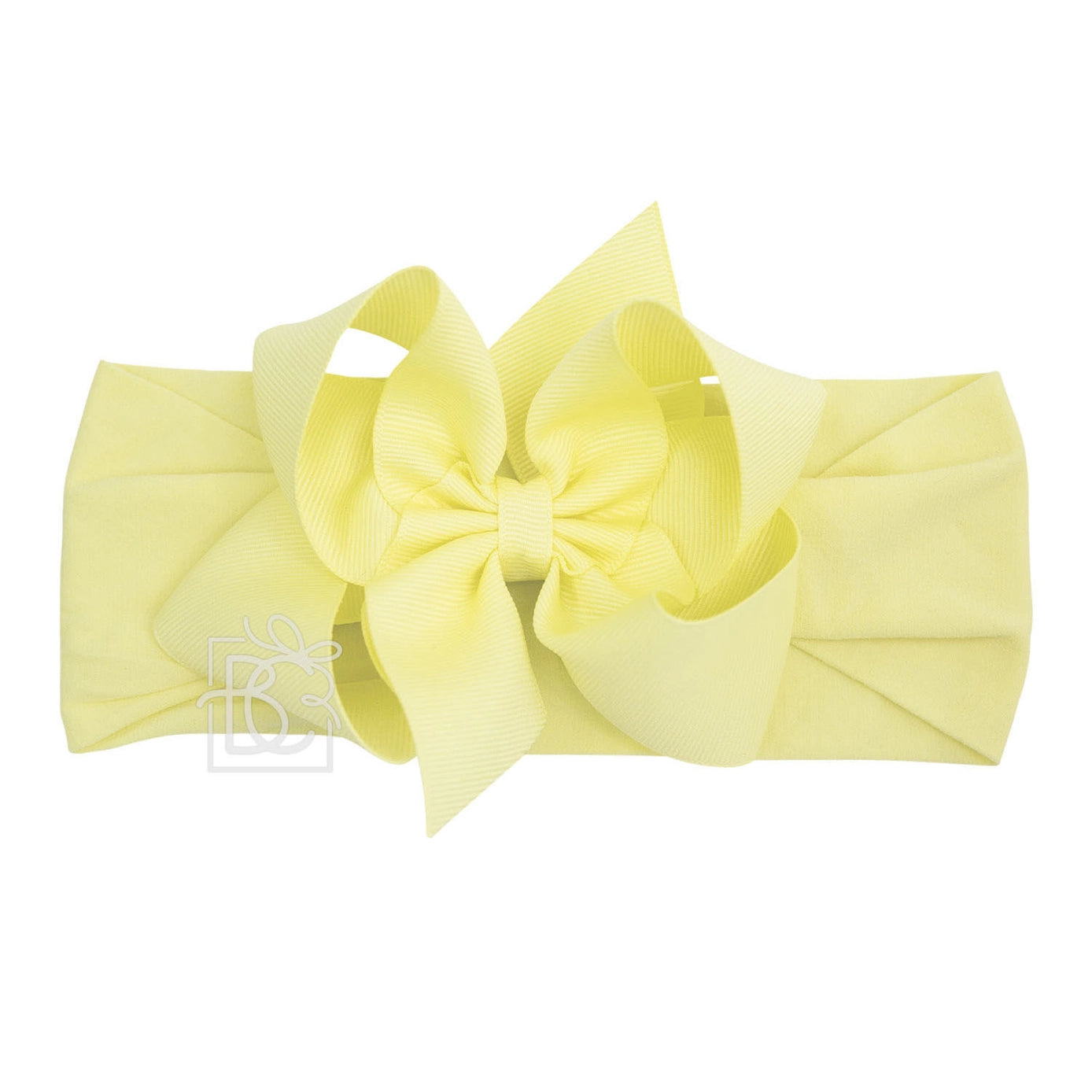 Wide Pantyhose Headband with Classic Grosgrain Bow