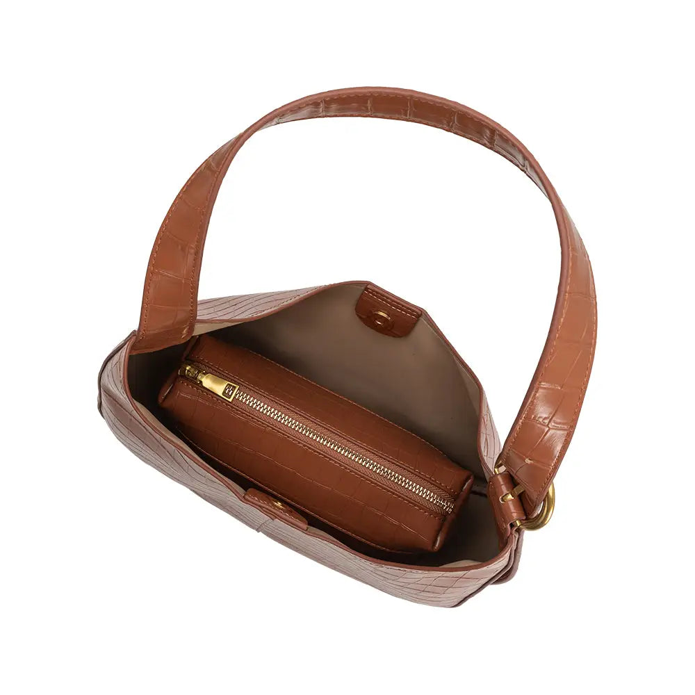Stefanie Camel Shoulder Bag