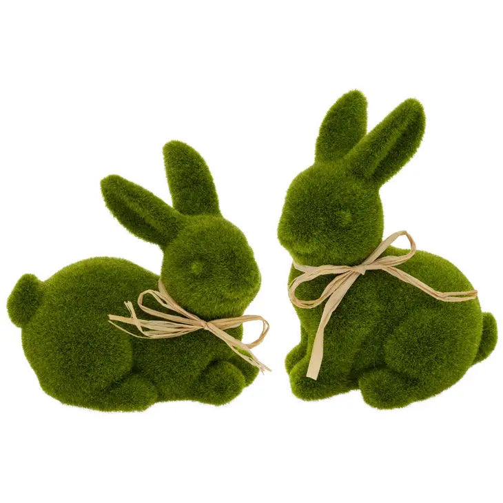 Set Of 2 5.5" Tall Easter Grass Bunnies