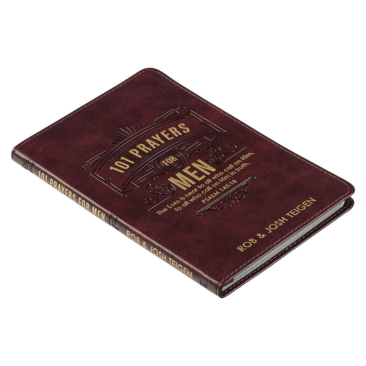 101 Prayers for Men Brown Faux Leather Book