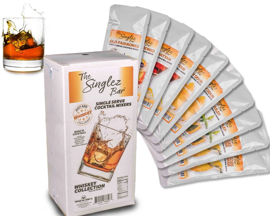 Singlez Bar 10-Pack Whiskey Single Serve Mixers