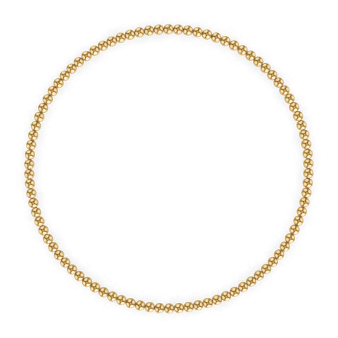 2mm Gold Ball Bracelet