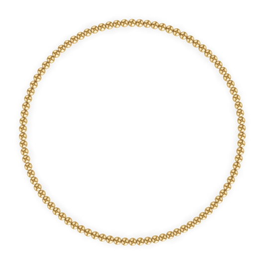 2mm Gold Ball Bracelet