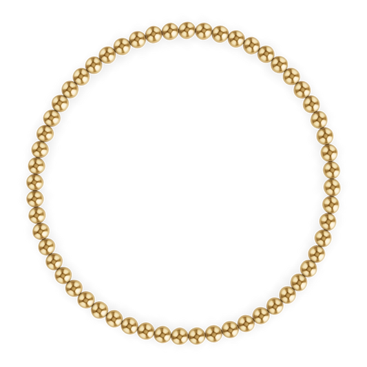 3mm Gold Ball Bracelet