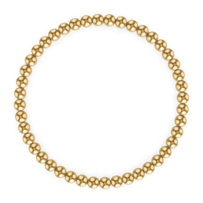 4mm Gold Ball Bracelet