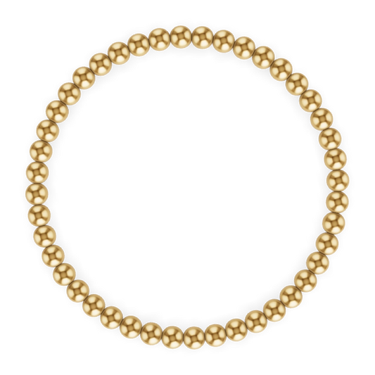 4mm Gold Ball Bracelet