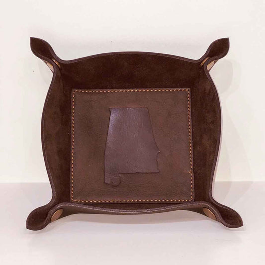 Alabama Leather Embossed Valet Tray