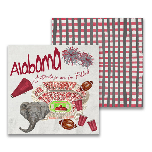 Alabama Football Pattern Cocktail Napkin