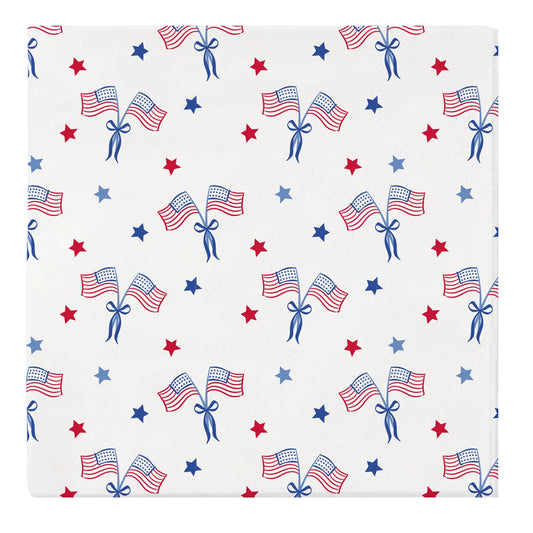 American Flag Cocktail Napkins