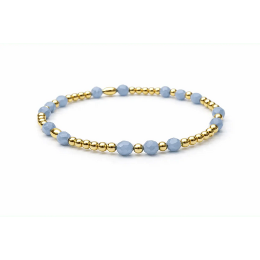 Signature Angelite & 14K Gold Filled Waterproof Beaded Bracelet
