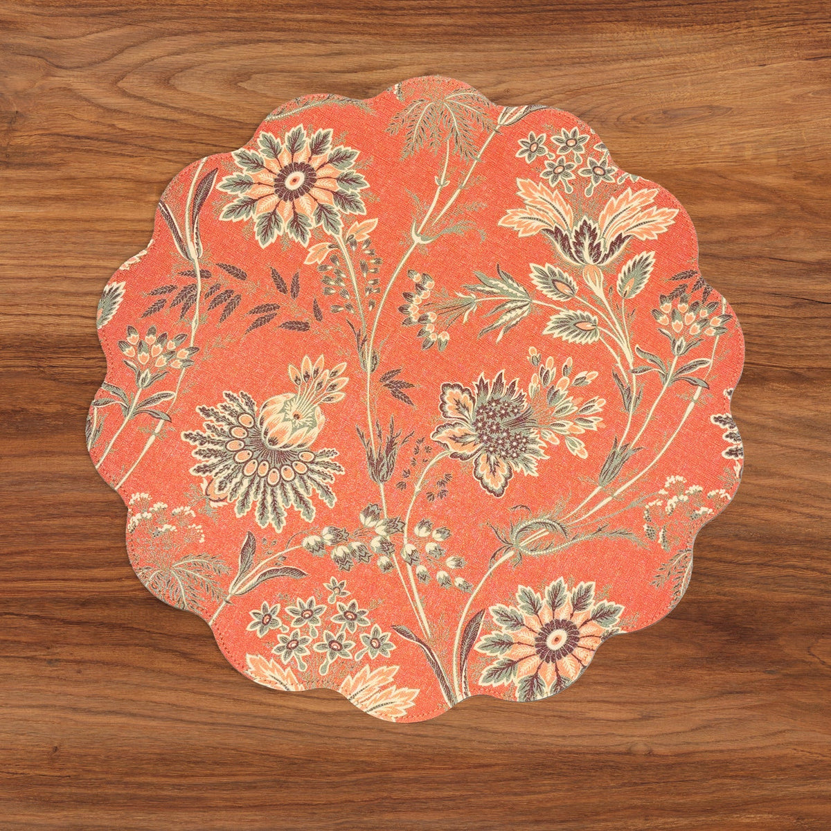 Vida Autumn and Branches Reversible Round Placemats Set of 4