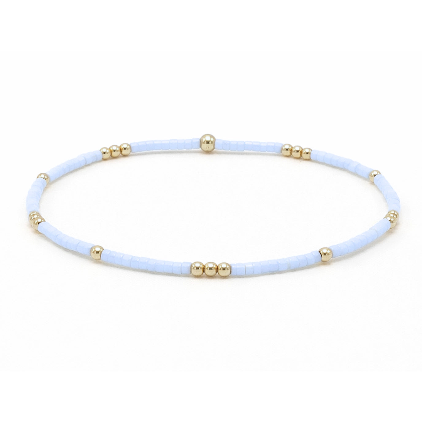 2mm Newport Blue Gray + Gold Filled Waterproof Bracelet