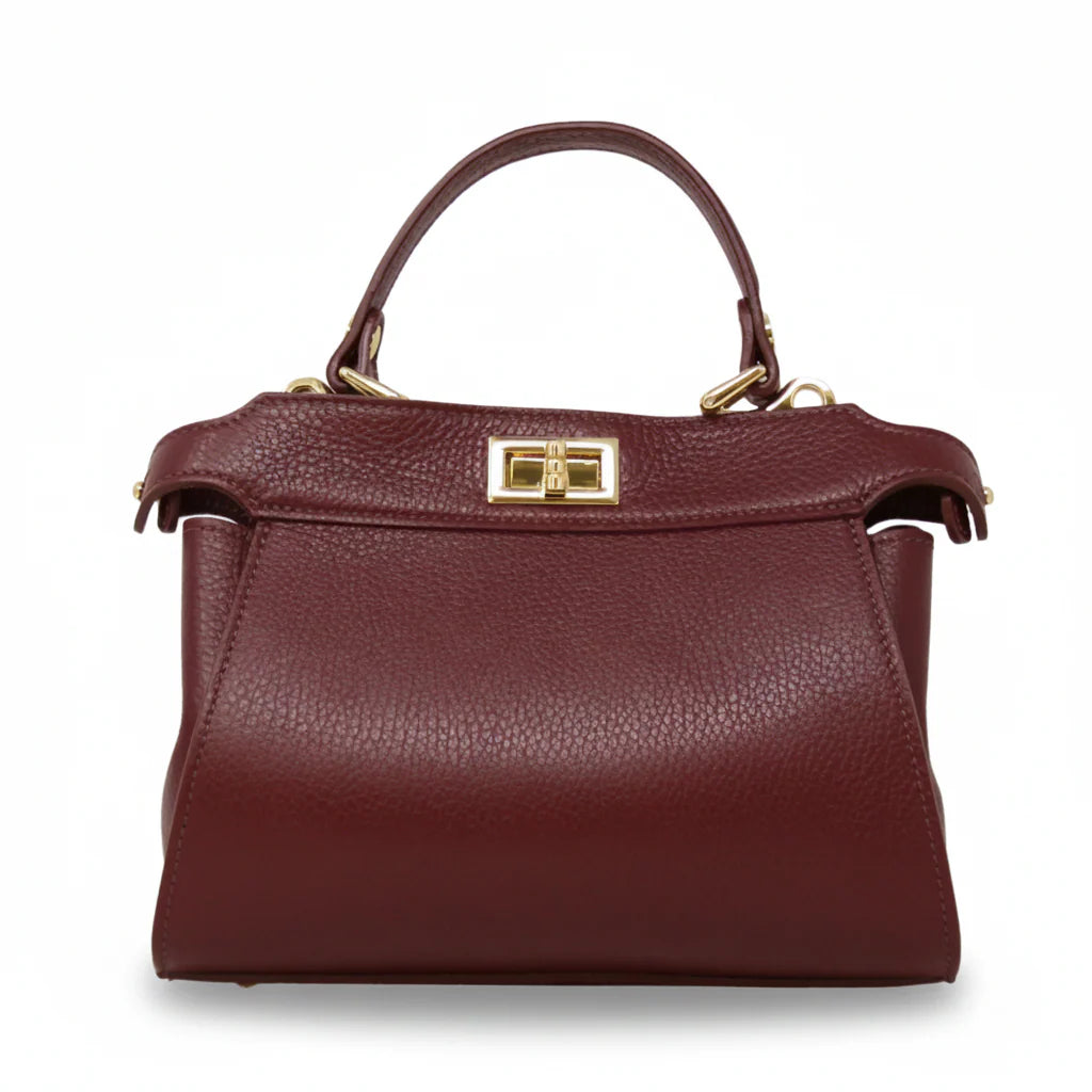 Genuine Italian Leather Top Handle & Crossbody Bag