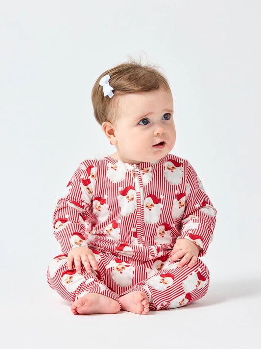 Baby Pajama Onesie – Santa Baby Red