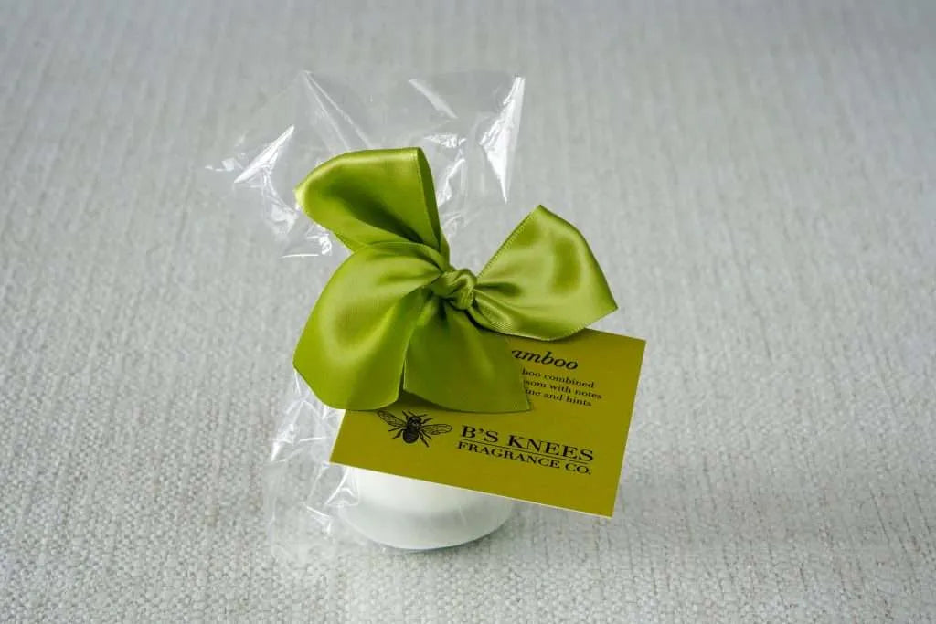 B's Knees Fresh Bamboo White Frosted Glass Votive