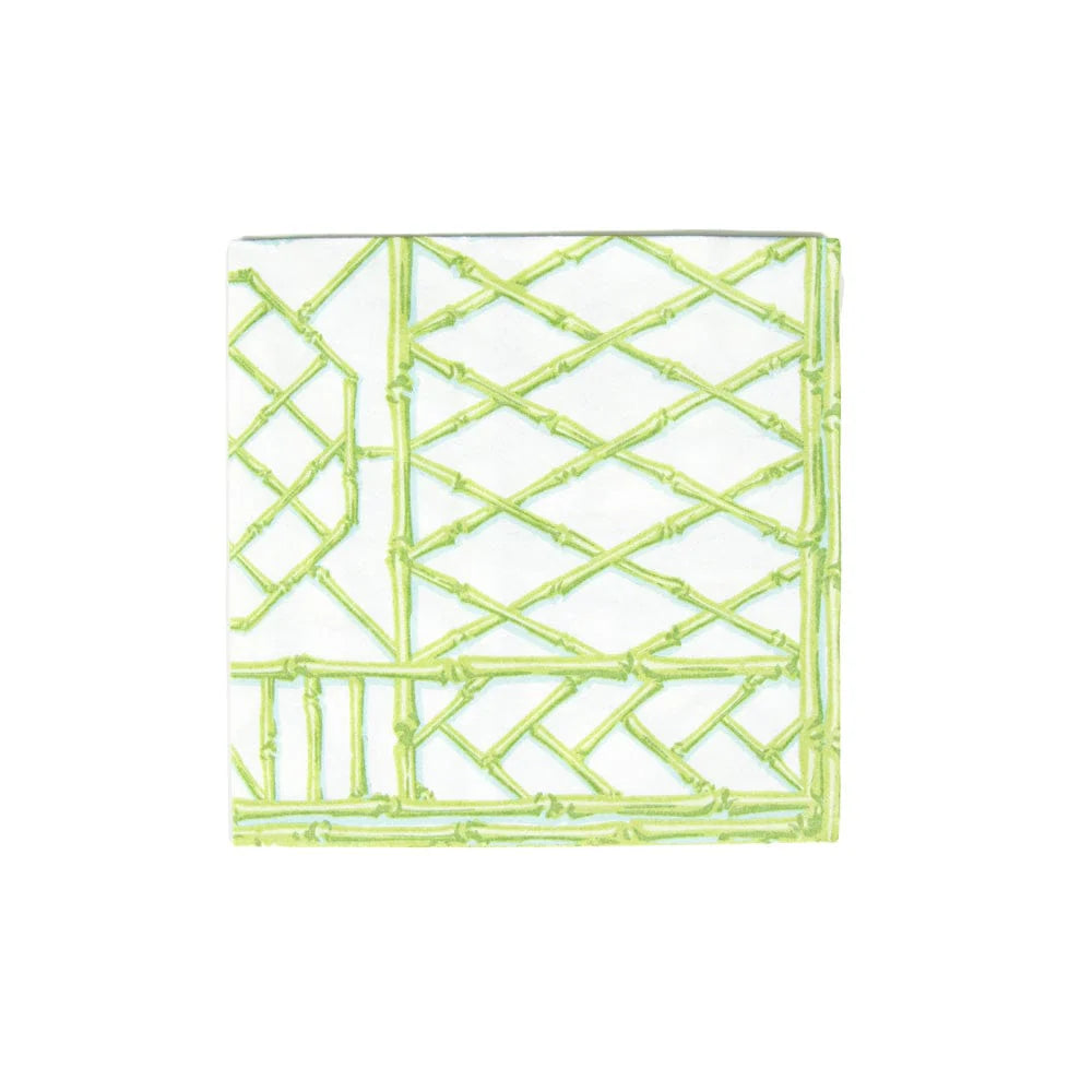 Bamboo Screen Moss Green Airlaid Paper Linen Luncheon Napkins