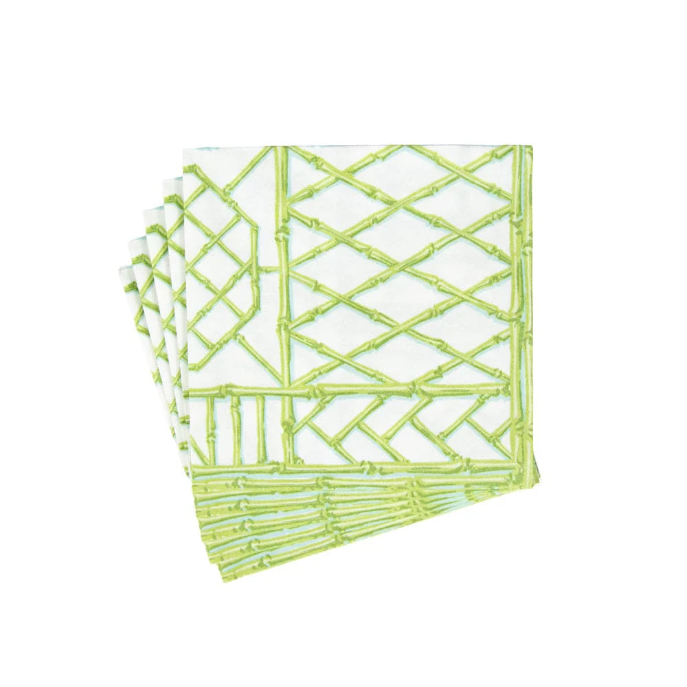 Bamboo Screen Moss Green Airlaid Paper Linen Luncheon Napkins