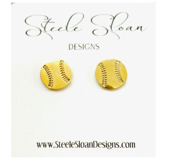 Baseball Stud Earrings